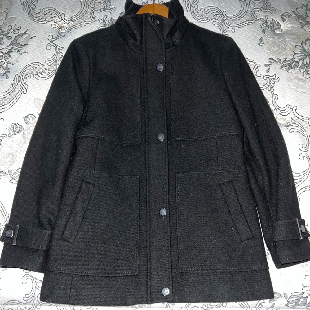 EUC Kenneth Cole New York Wool Blend Coat w/Hood